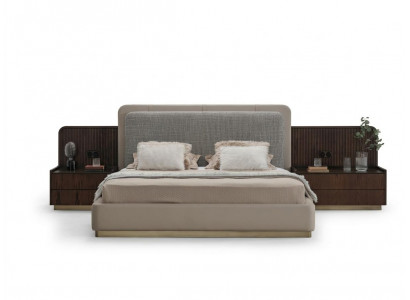 Bedroom set luxury complete bed +2x bedside tables 3-piece modern set
