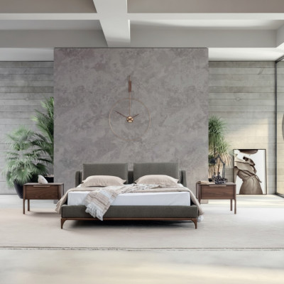 Modern design bedroom set 3-piece bed 2x nightstands 180x200