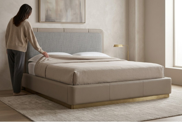 Modern bed luxury elegant bed design bedroom 180x200 furniture fabric