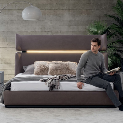 Bedroom luxury bed modern stylish modern bed gray 180x200