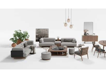 Luxury Living Room Set Sofa with Armchair Modern Design 6-Piece Sofa Suite
