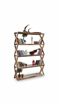 Bookshelf Modern Wood Shelf Cabinet Office Designer Furniture Shelves