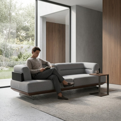 Luxury Sofa 3-Seater Living Room Upholstery Fabric Three-Seater Couch Luxury Design