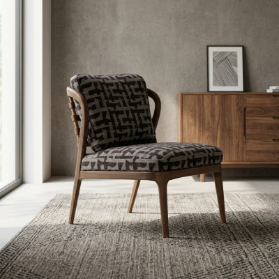 Armchair Living Room Modern Luxury Design Gray Single-Seater Sofa Couch Furniture