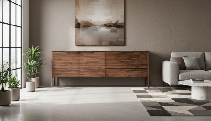 Sideboard Design Beige Luxury Dining Room Set with Wooden Sideboards