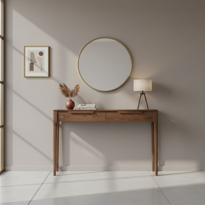 Console table living room sideboard secretary design wood table luxury