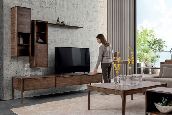 Living room set cabinet wall shelf with TV stand modern design living wall