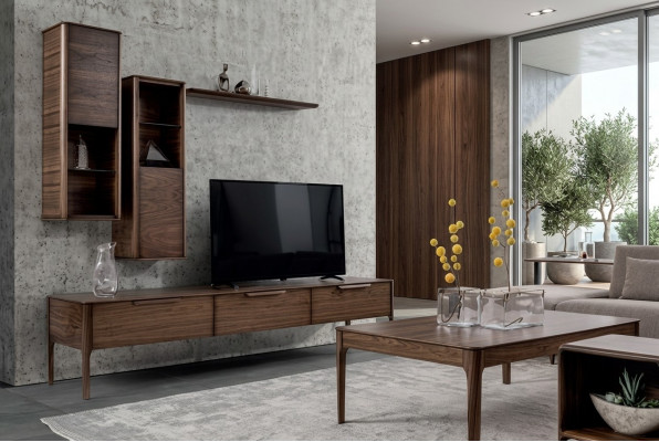 Living room set cabinet wall shelf with TV stand modern design living wall