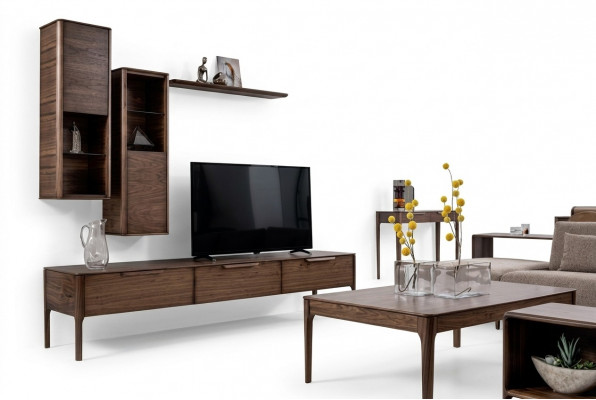Living room set cabinet wall shelf with TV stand modern design living wall