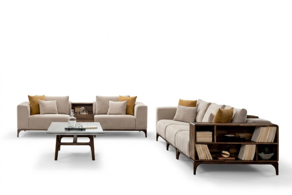 Luxury 4-piece Living Room Set Sofa 3+2+1 Seater with Coffee Table Modern Design