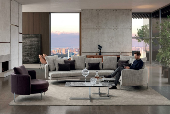 Living room set 4+3+1 seater modern 3-piece sofa suite with cushions furniture