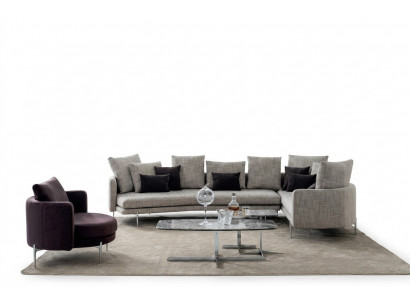 Living room set 4+3+1 seater modern 3-piece sofa suite with cushions furniture