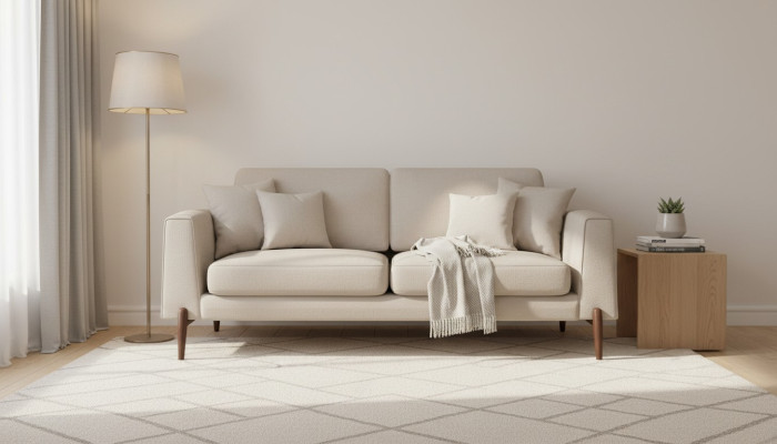 Luxury living room sofa modern design wood with textile couches sofas