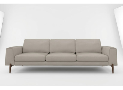 Luxury Sofa Gray Color Living Room Upholstery Textile Three-Seater Couch Couches