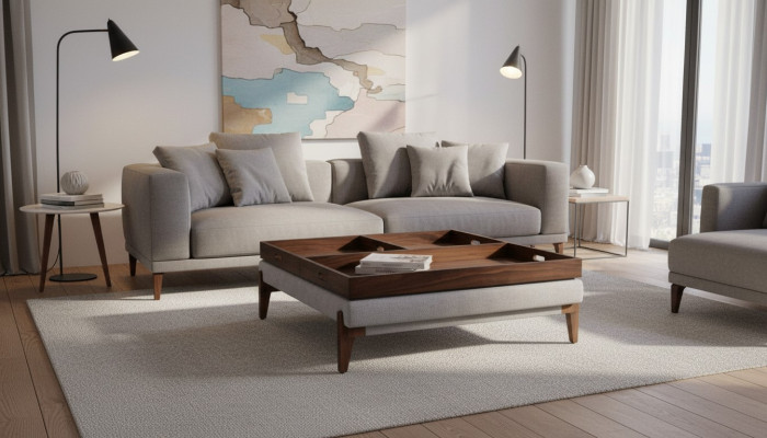 Design living room table tables coffee table coffee table table 120x120cm