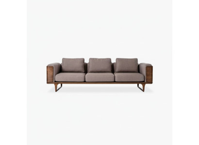 Luxury living room sofa modern design wood with textiles 270cm big sofas