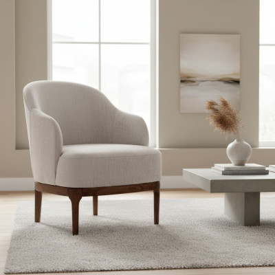 Modern living room armchair luxury design gray color lounge club gray