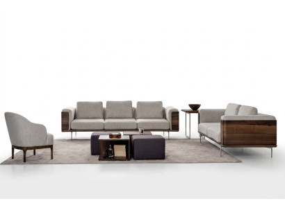 Living Room Set Luxury Modern Design 2x Sofas with Armchair Sofa Suite