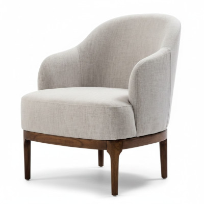 Luxury Armchair for Living Room, Gray Color Design Lounge Club Furniture Single Seater