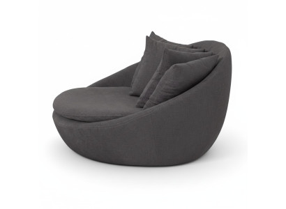 Armchair Upholstery Seat Modern Design Gray Lounge Luxury Living Room Club