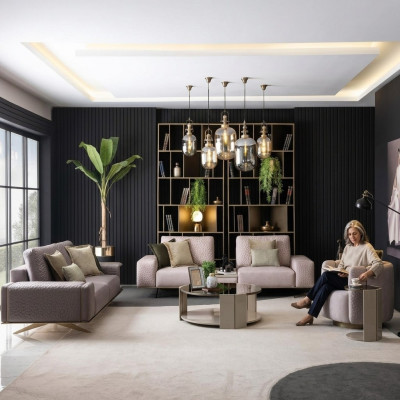 Luxury Sofa Set 3+3+1 Seat Couch Set Furniture Upholstery