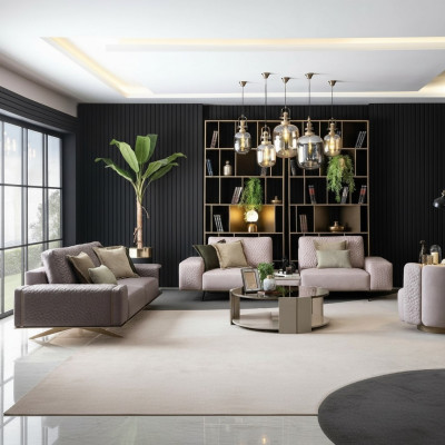 Luxury Sofa Set 3+3+1 Seat Couch Set Furniture Upholstery
