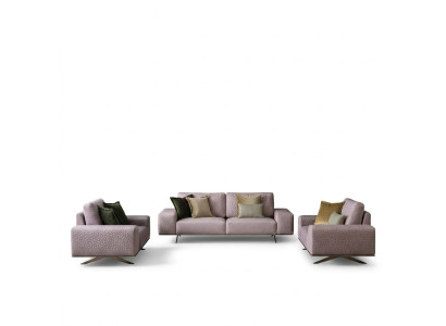 Stylish 3-seater sofa pink living room modern design sofas couches