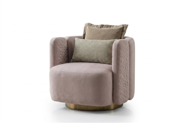 Stylish Armchairs Living Room Pink Modern Wood Couch Lounge Club Furniture