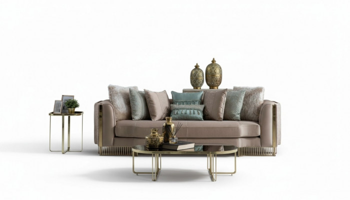 Design three-seater couch upholstery 232cm sofa couches furniture big XXL living room
