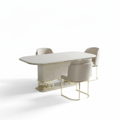 Luxury dining room set: dining table with 4 chairs, dining group, dining set, chair group.