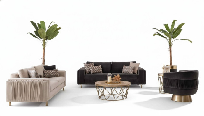 Stylish sofa set 3+3 seater sofa with armchair for living room new design