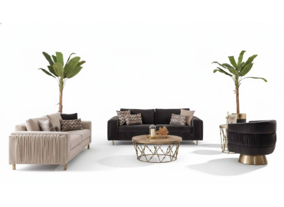 Stylish sofa set 3+3 seater sofa with armchair for living room new design