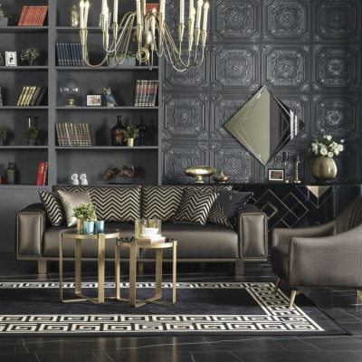 3-seater sofa with armchair luxury design 3+1 seat couch set furniture