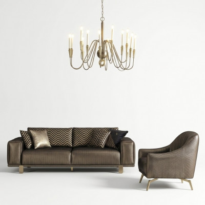 3-seater sofa with armchair luxury design 3+1 seat couch set furniture