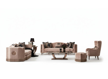 Luxury Sofa Set 4+3+1 Armchair Modern Design Chesterfield Furniture