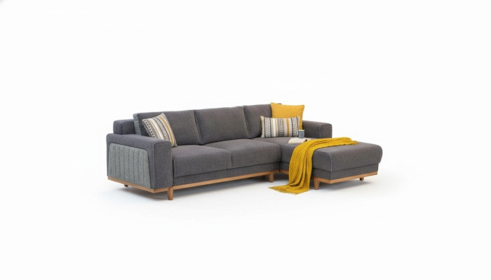Luxury L-shaped corner sofa for living room, modern design, new and high-quality furniture