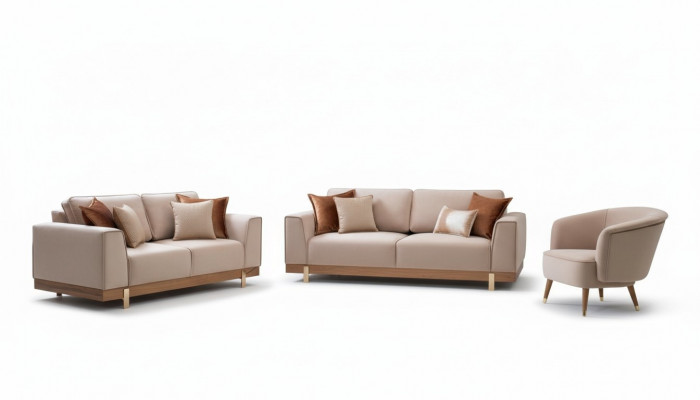 Luxury Sofa Set 3+2+1 Seat Armchair Couch Upholstery Furniture Design 3-piece.