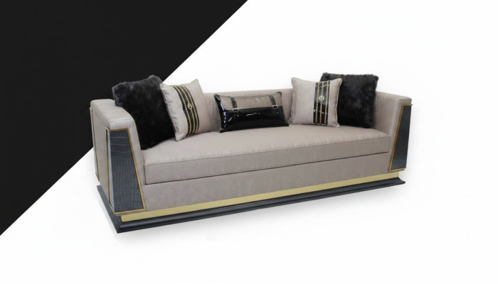 Classic sofa 3-seater design living room furniture three-seater fabric sofa