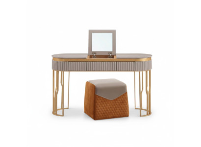 Designer beige dressing table modern wooden table luxury bedroom furniture