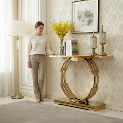 Console Luxury Sideboard Console Table Sideboard Stainless Steel Living Room New