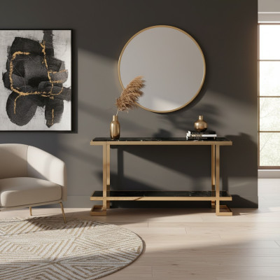 Living room console table modern luxury stainless steel table console gold