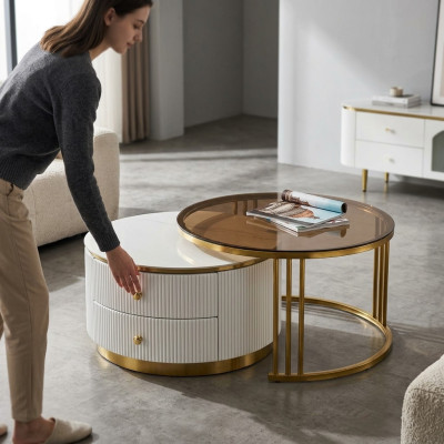 Coffee table living room furniture luxury wood tables coffee tables 80x40.5 table