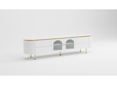 Oval TV stand RTV lowboard TV sideboard living room wooden furniture