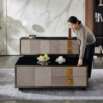 Living room design tables furniture luxury side table wood modern coffee table