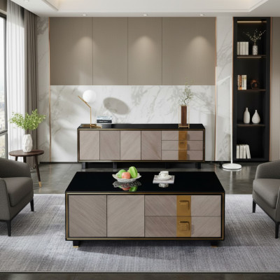 Living room design tables furniture luxury side table wood modern coffee table