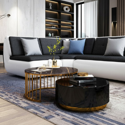 Modern coffee table furnishing living room furniture black tables
