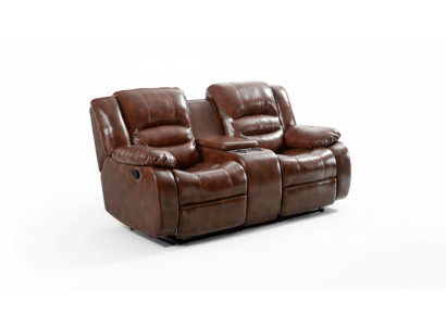 Sofa 2 Seater Design Sofas Upholstery Couches Relax Brown Living Room