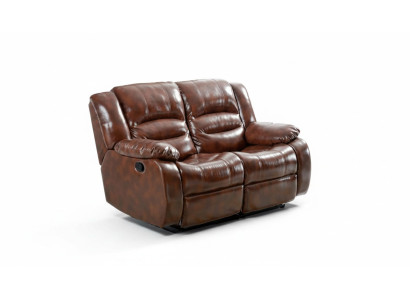 Living room sofa 2-seater modern couch upholstery seater sofa brown wood