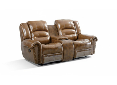 Sofa 2-seater design sofa upholstered couches couch modern luxury brown new