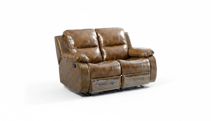Brown Sofa Couch 2-Seater Massage Chair Two-Seater Relax New
